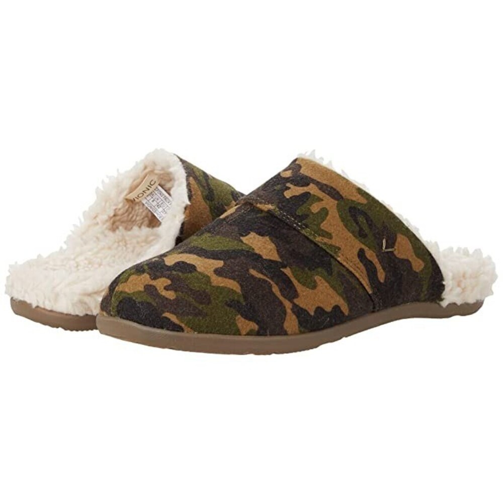 Vionic Alfons H8280F1300 Slippers Men's US 9 Green Camo Closed Toe Mule JOBB1571